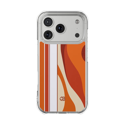Orange Impact MagSafe Phone Case for iPhone - Terracotta Metro Line