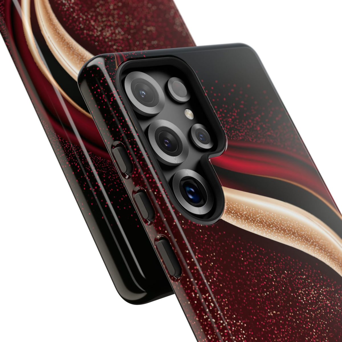 Gilded Crimson Flow · Tough Phone Case for Samsung · Red