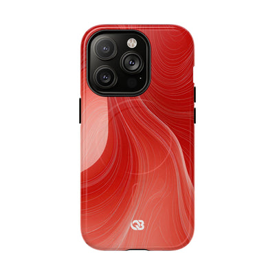 Red Tough 2.0 Magsafe Phone Case for iPhone - Crimson Silk Strands