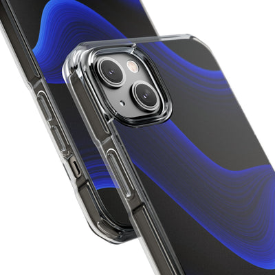 Blue Impact MagSafe Phone Case for iPhone - Electric Cobalt Flow