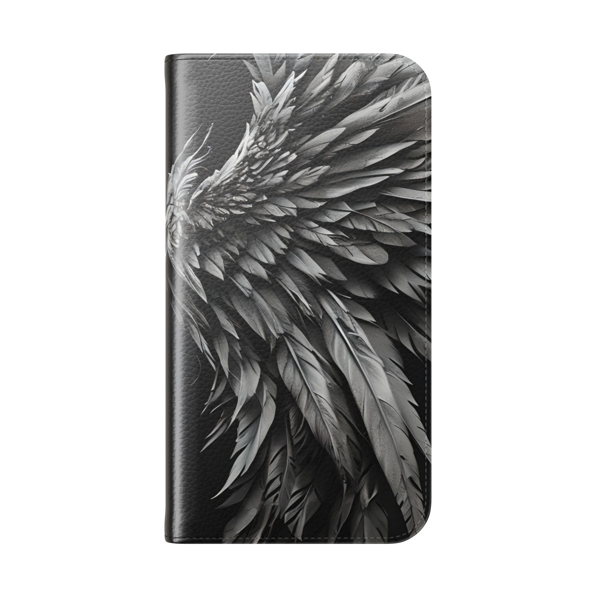 Crimson Silver Wings - iPhone 15 Pro Case - Wallet