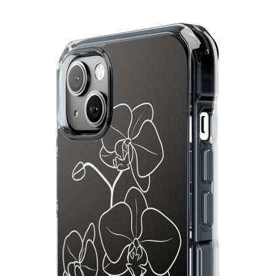 Black Impact MagSafe Phone Case for iPhone - Noir Alabaster Orchid