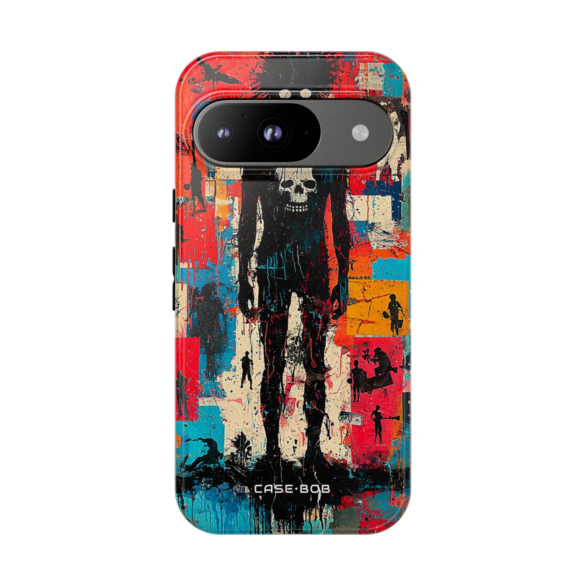Stachelige Totenkopf-Silhouette Google Pixel 9 Case - Tough