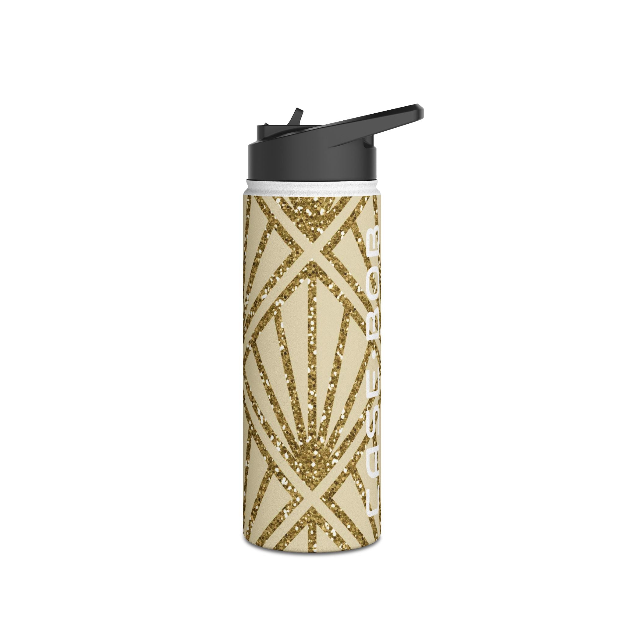 Golden Fan Sparkle - Stainless Steel Water Bottle