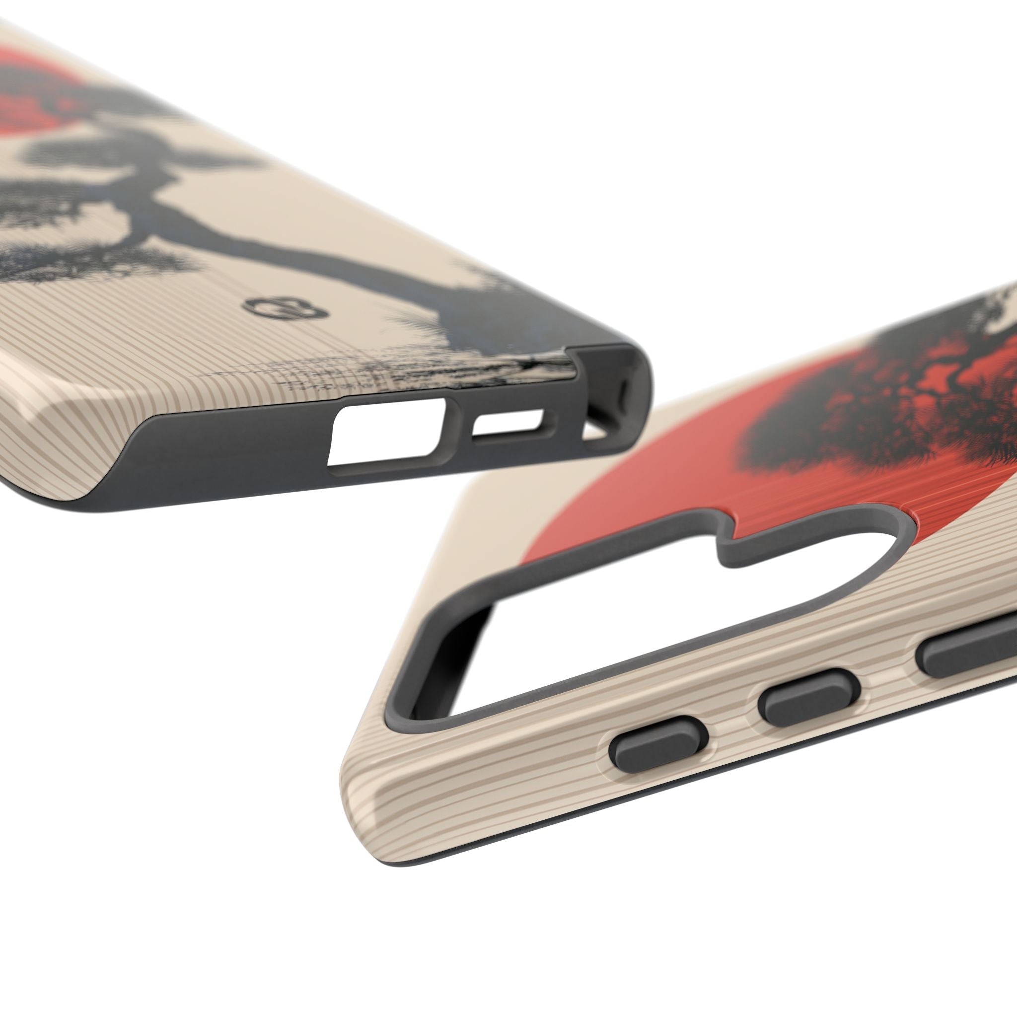 Beige Tough Phone Case for Samsung - Kyoto Crimson Pine