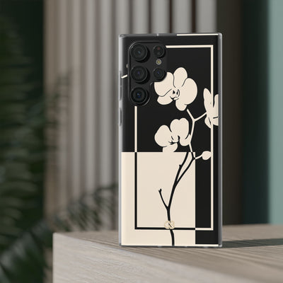 Beige Lite Phone Case for Samsung - Nocturnal Orchid Frame
