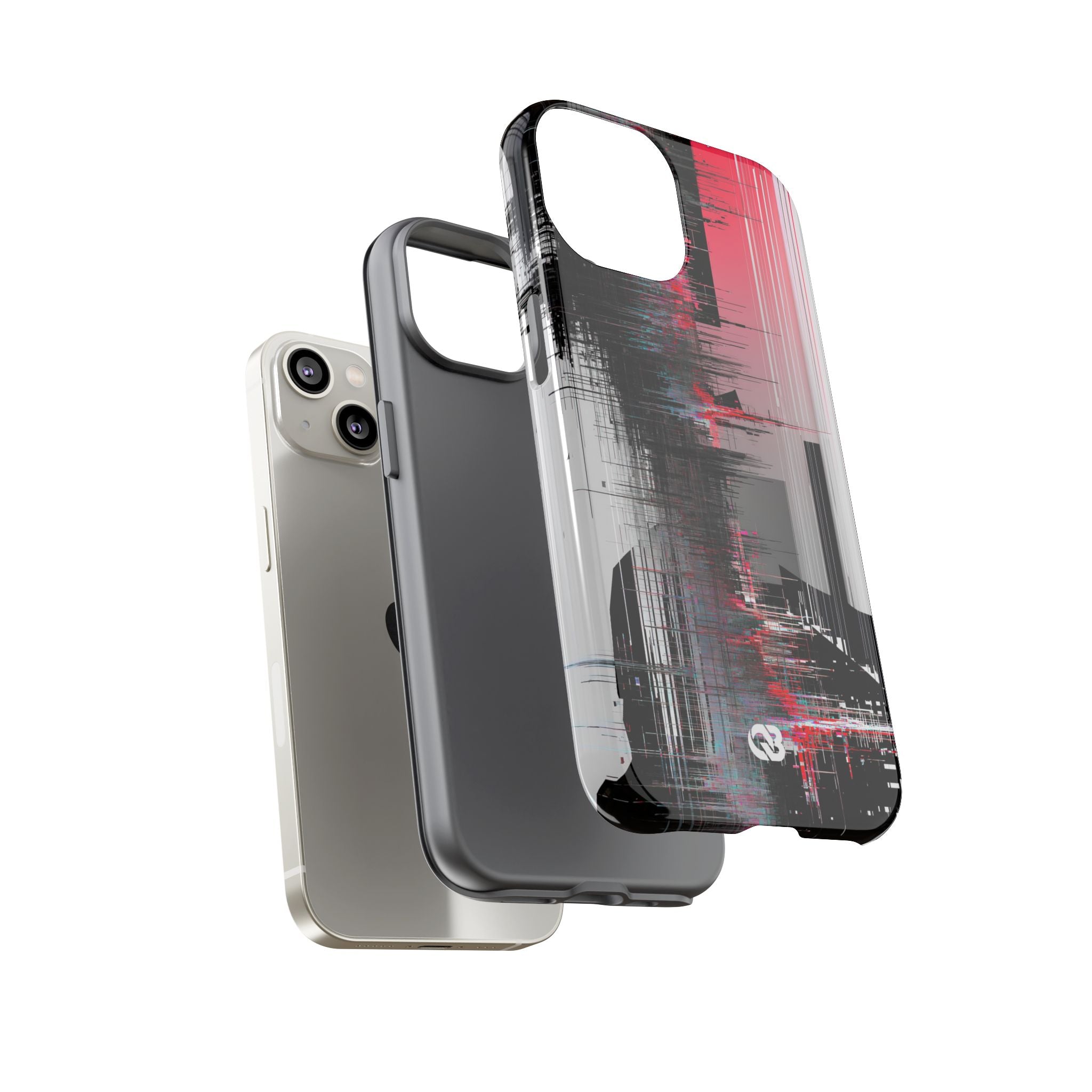 Black Tough Phone Case for iPhone - Crimson Data Leak