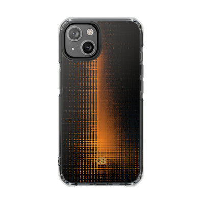Amber Frequency · Clear Impact Magnetic Phone Case for iPhone · Orange
