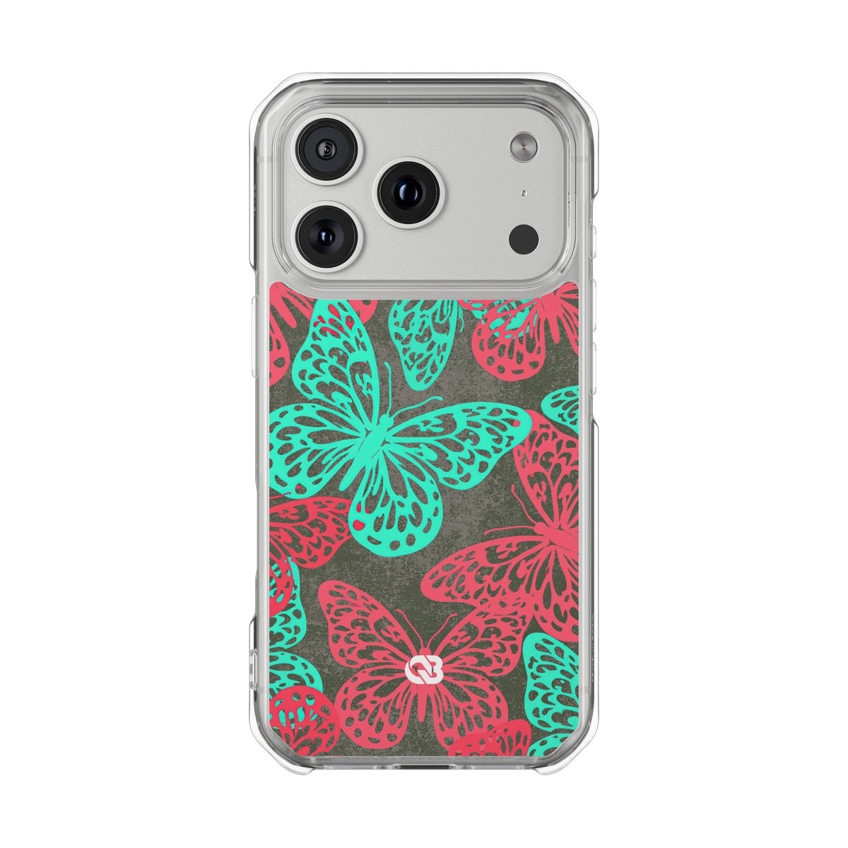 Electric Papillon · Clear Impact Magnetic Phone Case for iPhone · Pink