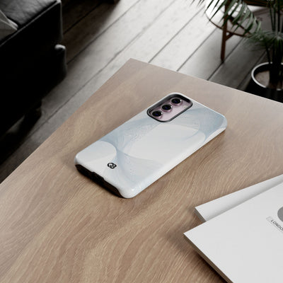 White Tough Phone Case for Samsung - Arctic Line Current