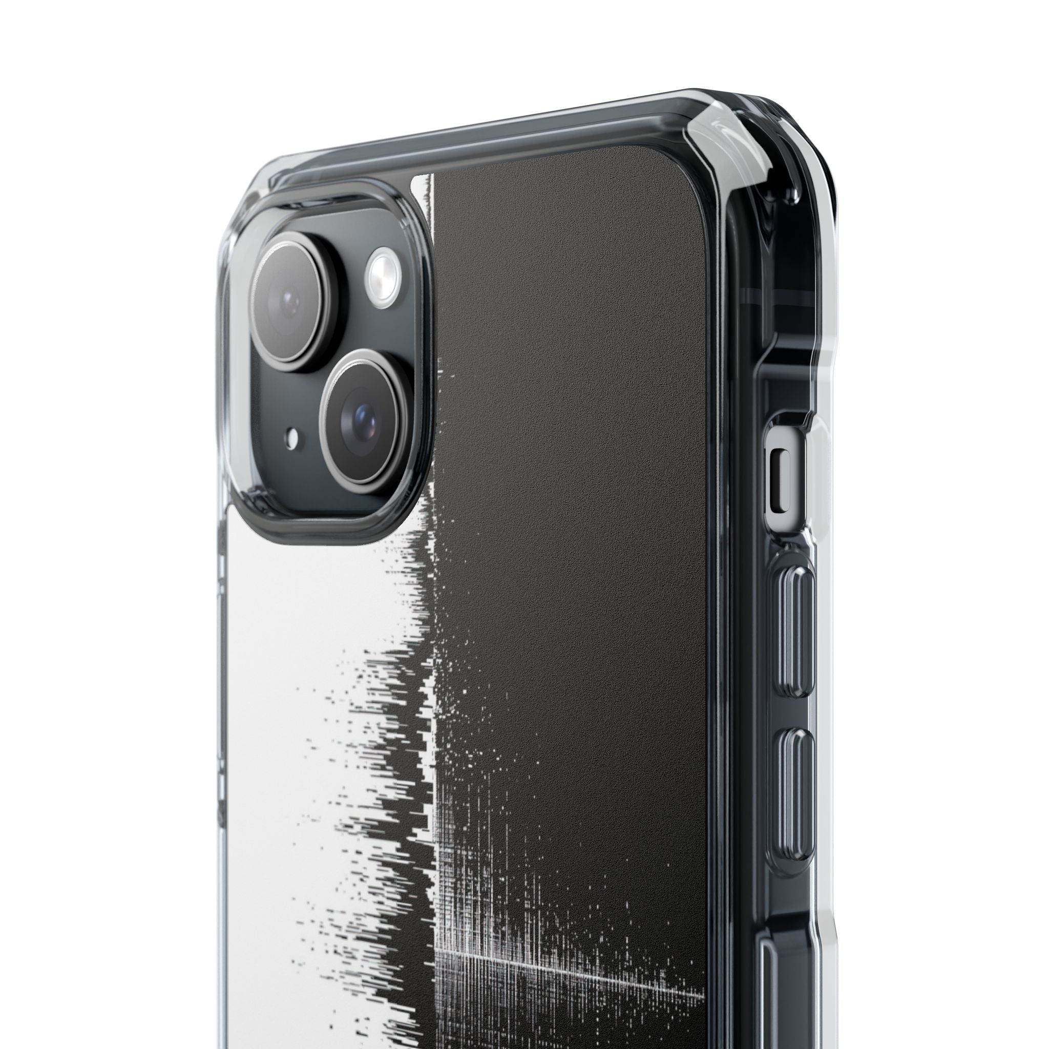 Black Impact MagSafe Phone Case for iPhone - Static Signal Split