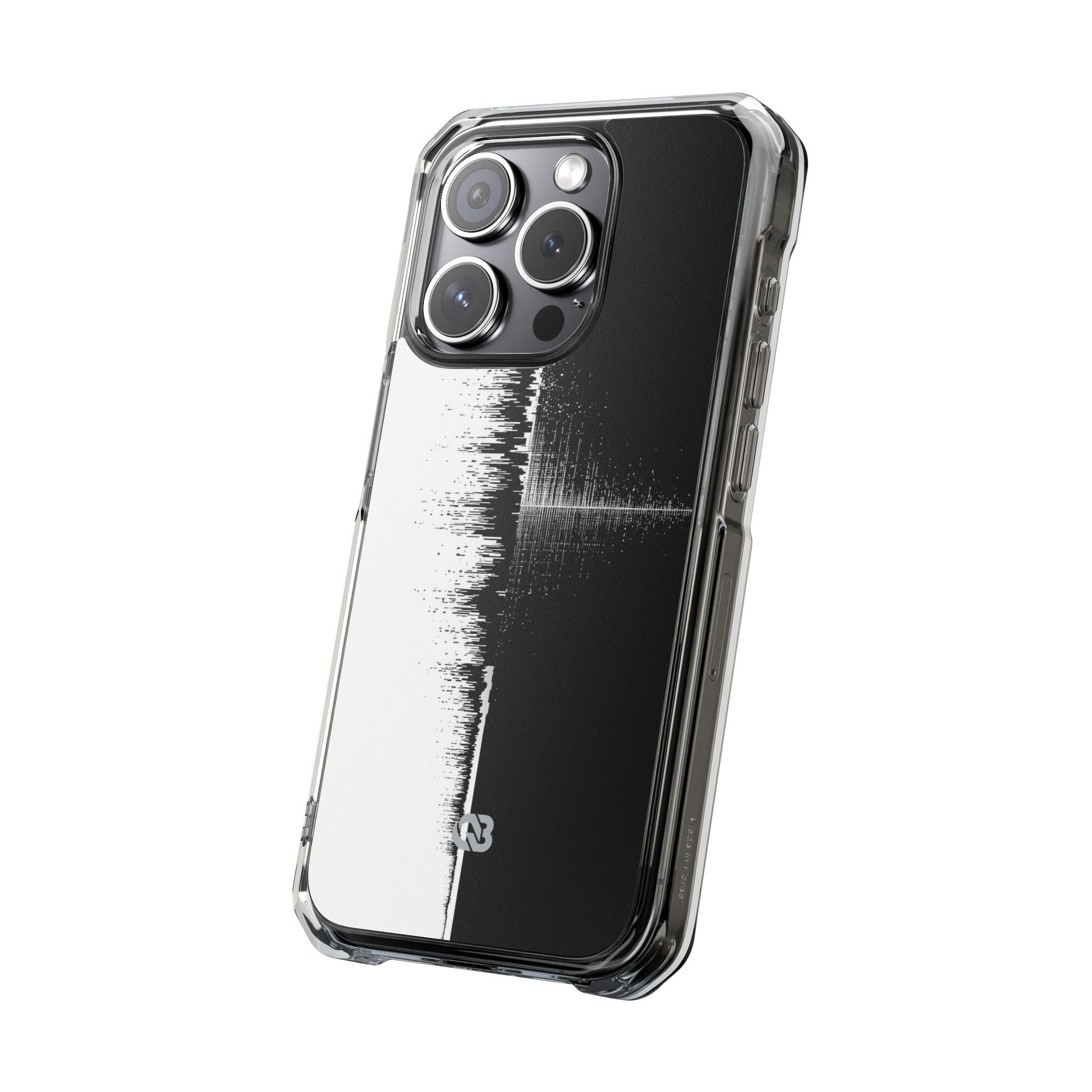 Black Impact MagSafe Phone Case for iPhone - Static Signal Split