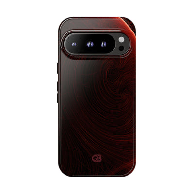 Red Tough Phone Case for Google Pixel - Crimson Flare Flux