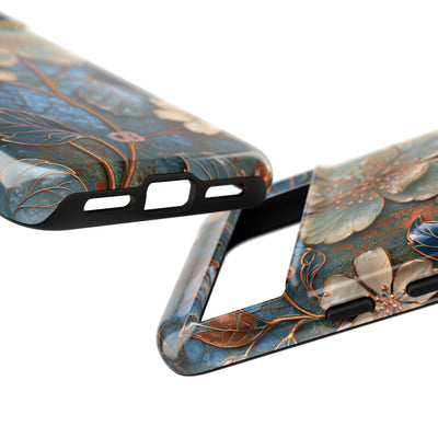 Gilded Blossom Reverie · Tough Phone Case for Pixel ·  Teal