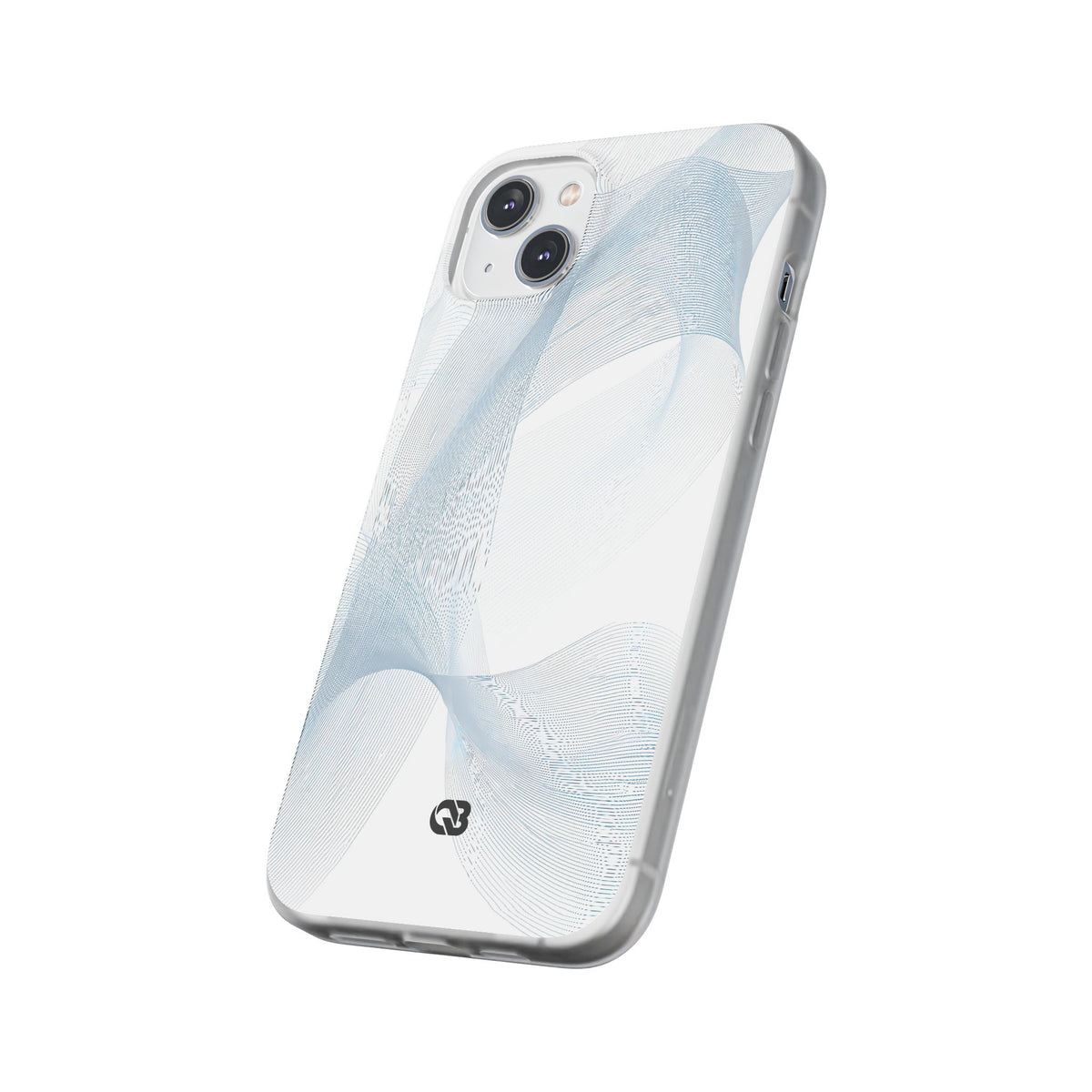 Glacial Contour Waves · Lite Phone Case for iPhone ·  White
