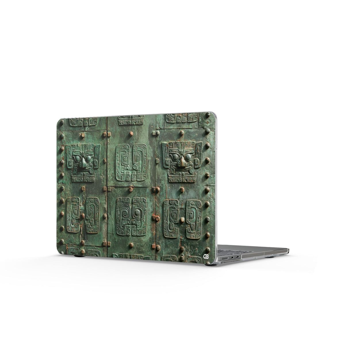 Dynastic Bronze Relief · Clear Hard Case for MacBook · Green