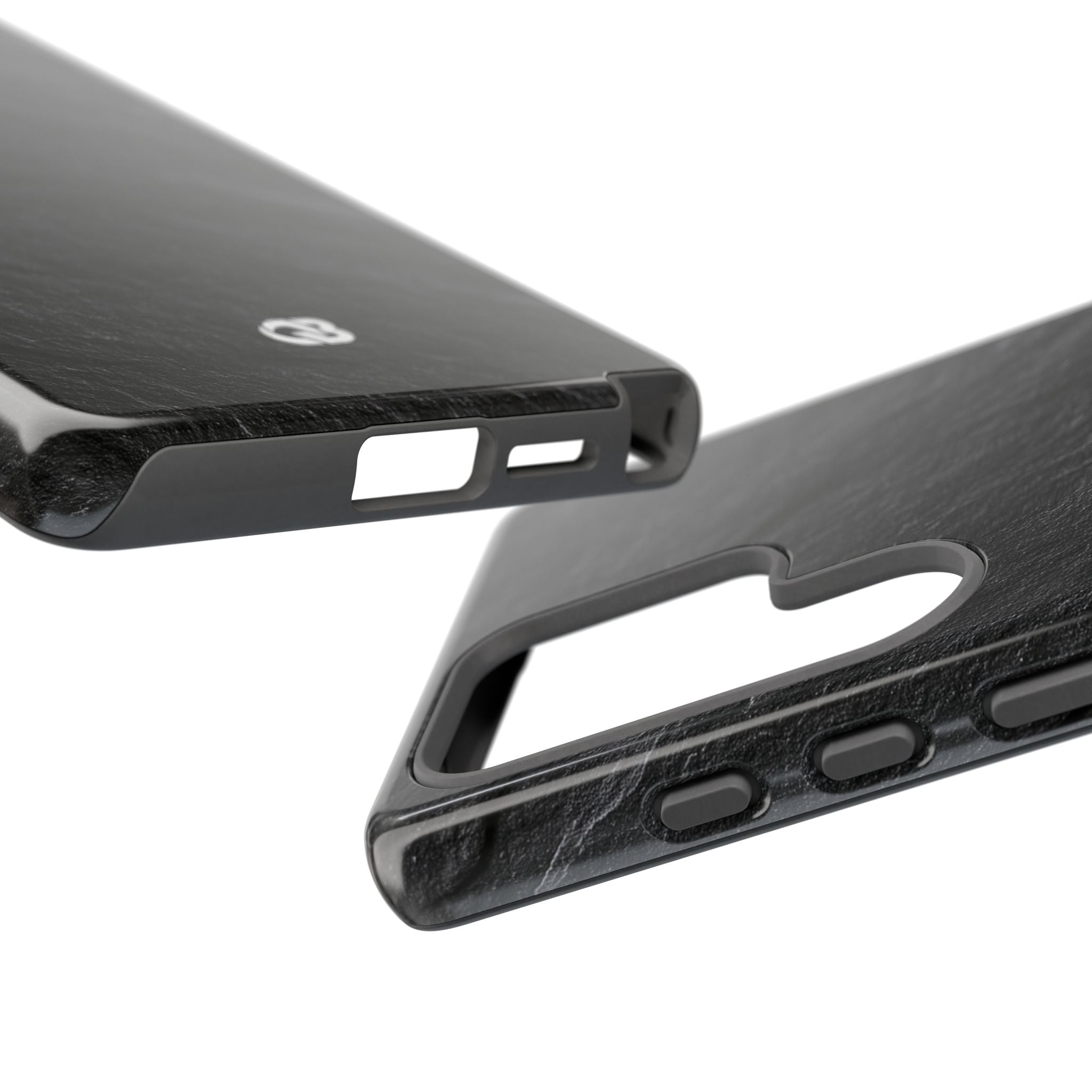 Black Tough Phone Case for Samsung - Raw Obsidian Slate