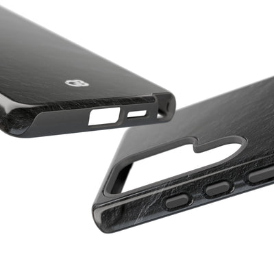 Black Tough Phone Case for Samsung - Raw Obsidian Slate