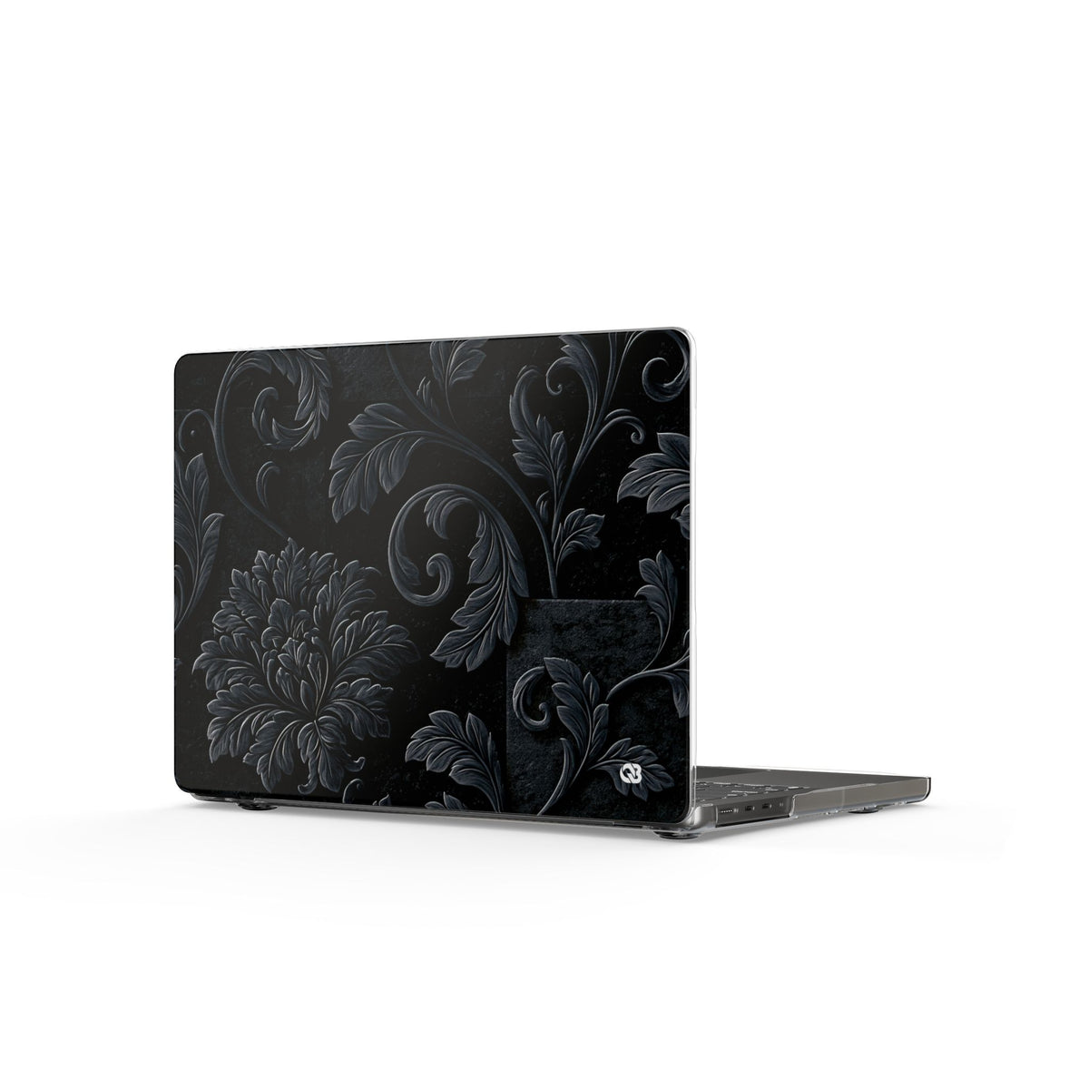 Obsidian Damask · Clear Hard Case for MacBook · Black