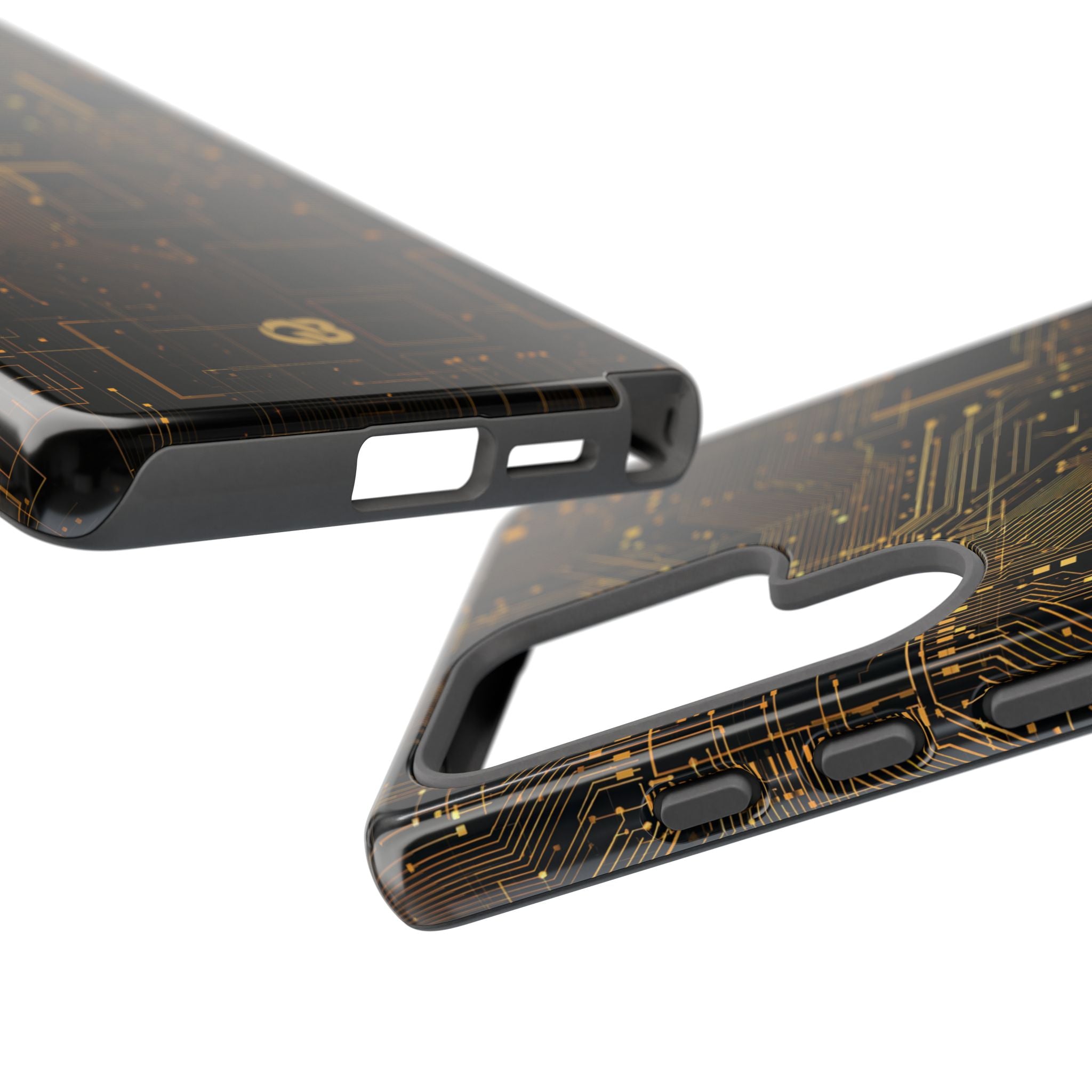 Gold Tough Phone Case for Samsung - Amber Core Mainframe