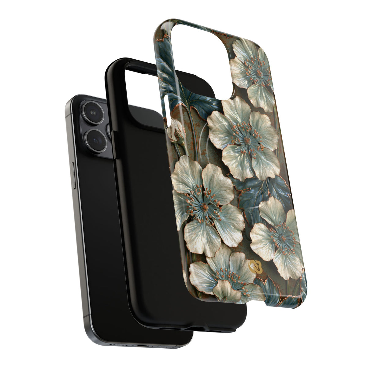 Gilded Blossom Reverie · Tough 2.0 Magnetic Phone Case for iPhone · Teal
