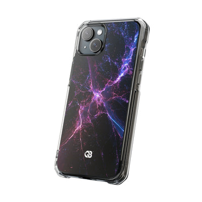 Neural Singularity · Clear Impact Magnetic Phone Case for iPhone · Black