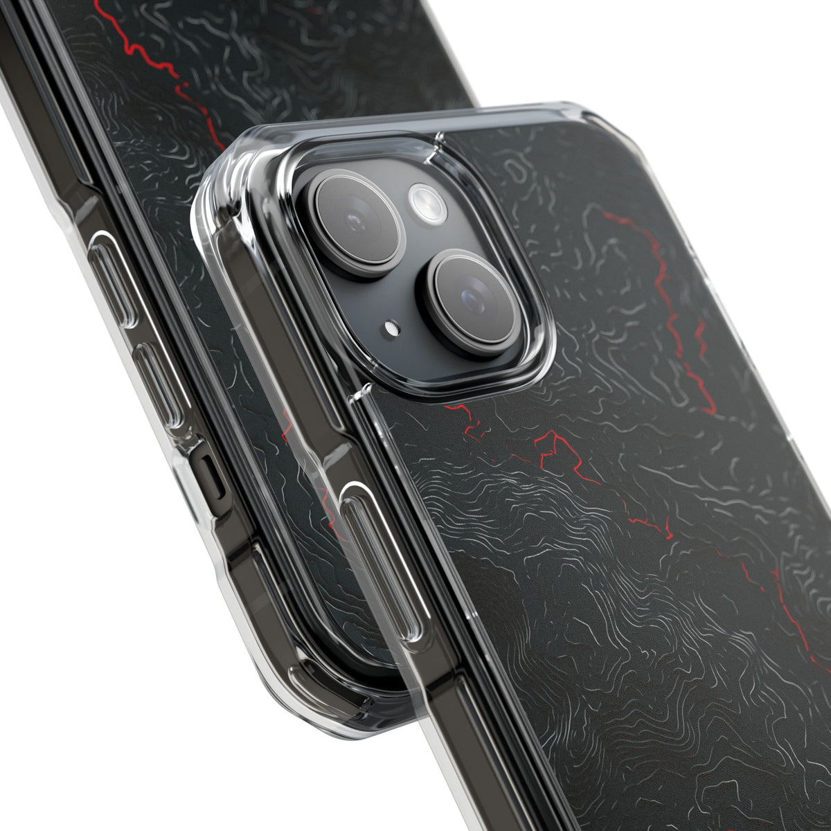 Crimson Rift · Clear Impact Magnetic Phone Case for iPhone ·  Black