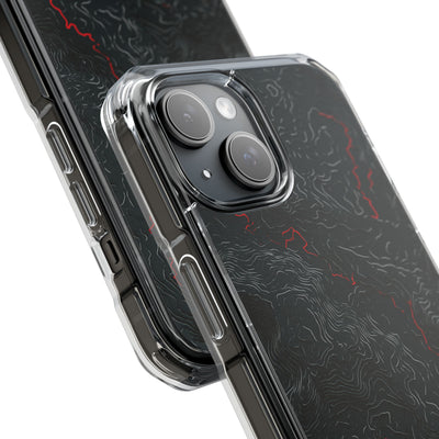Crimson Rift · Clear Impact Magnetic Phone Case for iPhone ·  Black