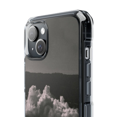 Crimson Horizon · Clear Impact Magnetic Phone Case for iPhone ·  Black