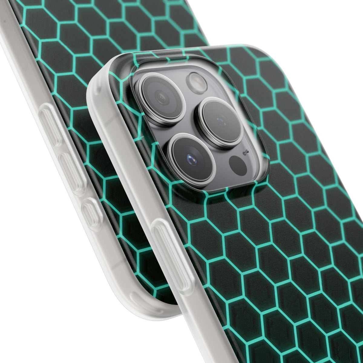 Neon Hex Spectrum · Lite Phone Case for iPhone ·  Teal
