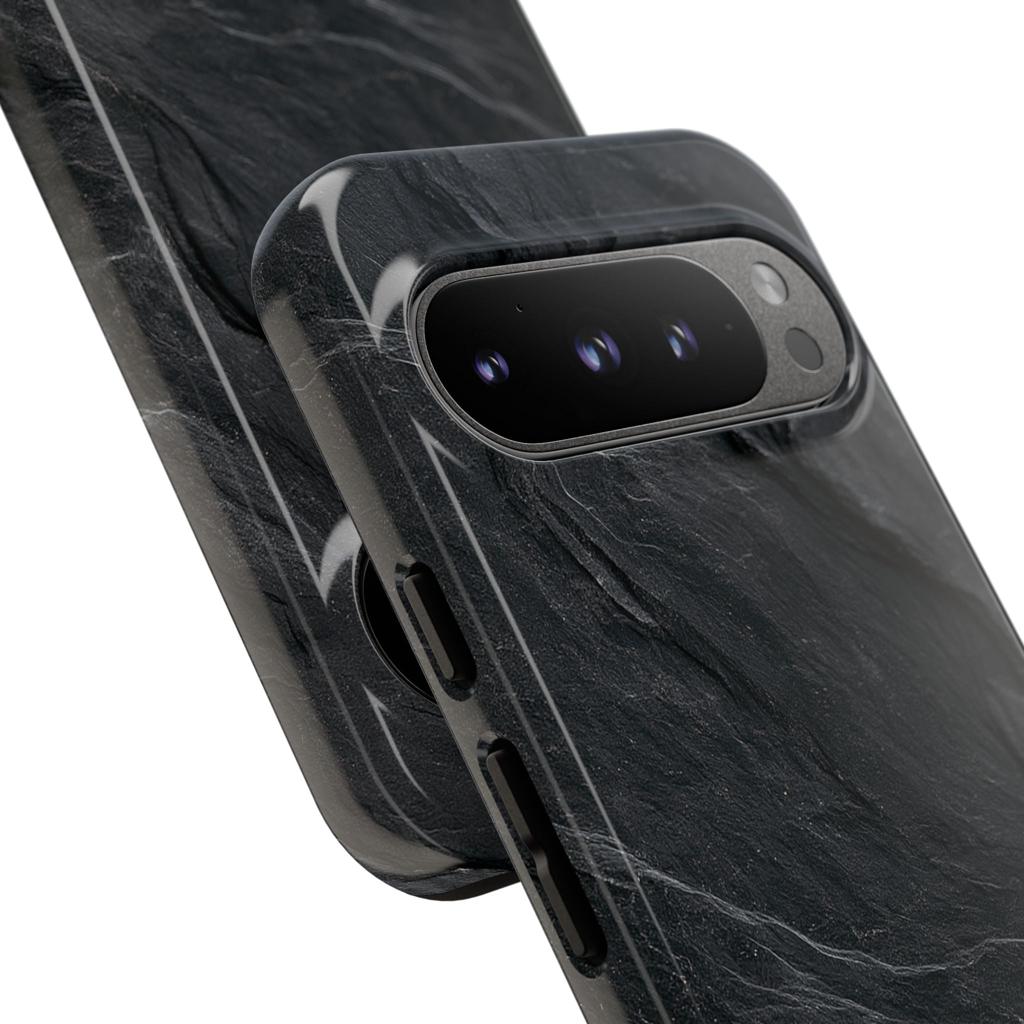 Black Tough Phone Case for Google Pixel - Midnight Slate Ridge