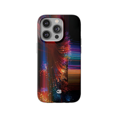 Black Lite Phone Case for iPhone - Cyber Optic Streak