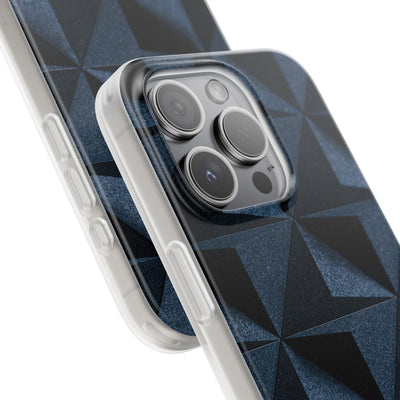 Blue Lite Phone Case for iPhone - Indigo Basalt Facets