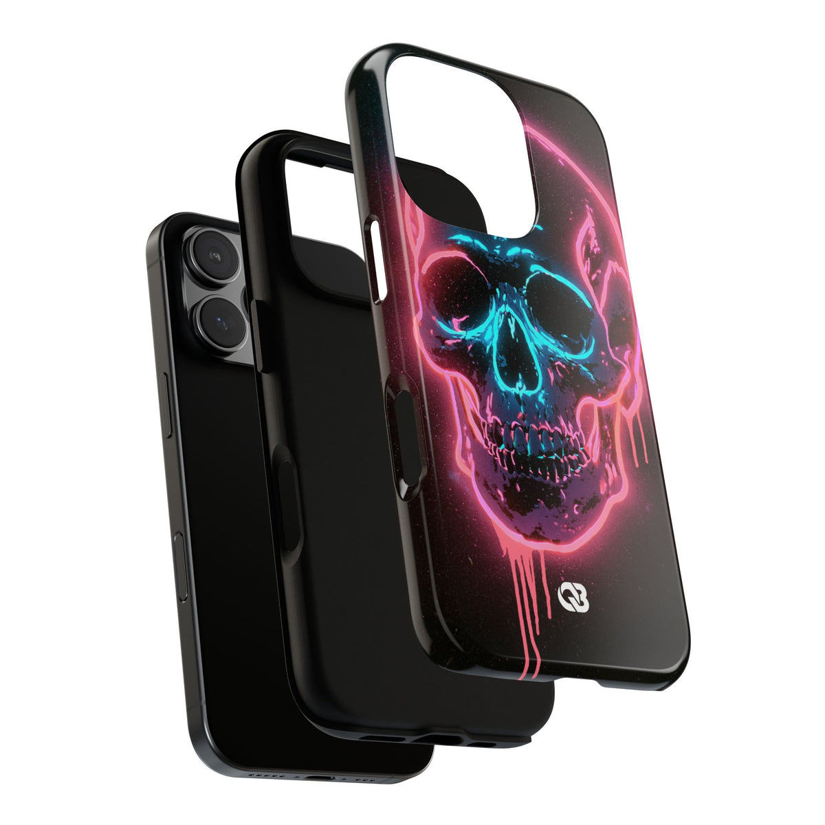 Neon Drip Skull · Tough Phone Case for iPhone · Black