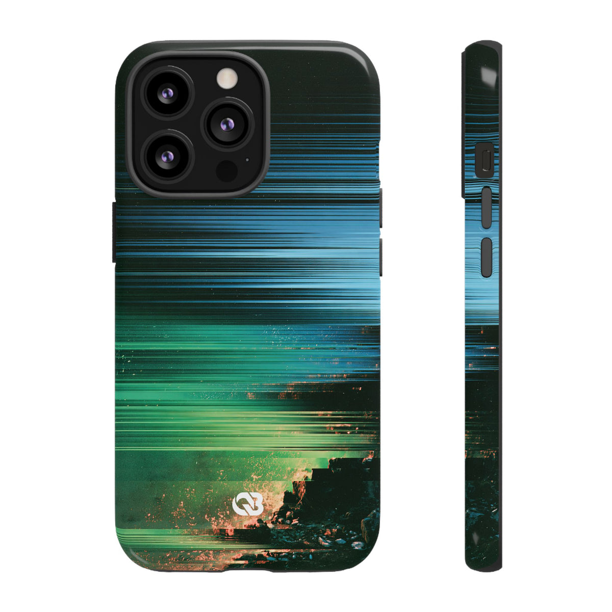 Digital Shoreline Drift · Tough Phone Case for iPhone · Teal