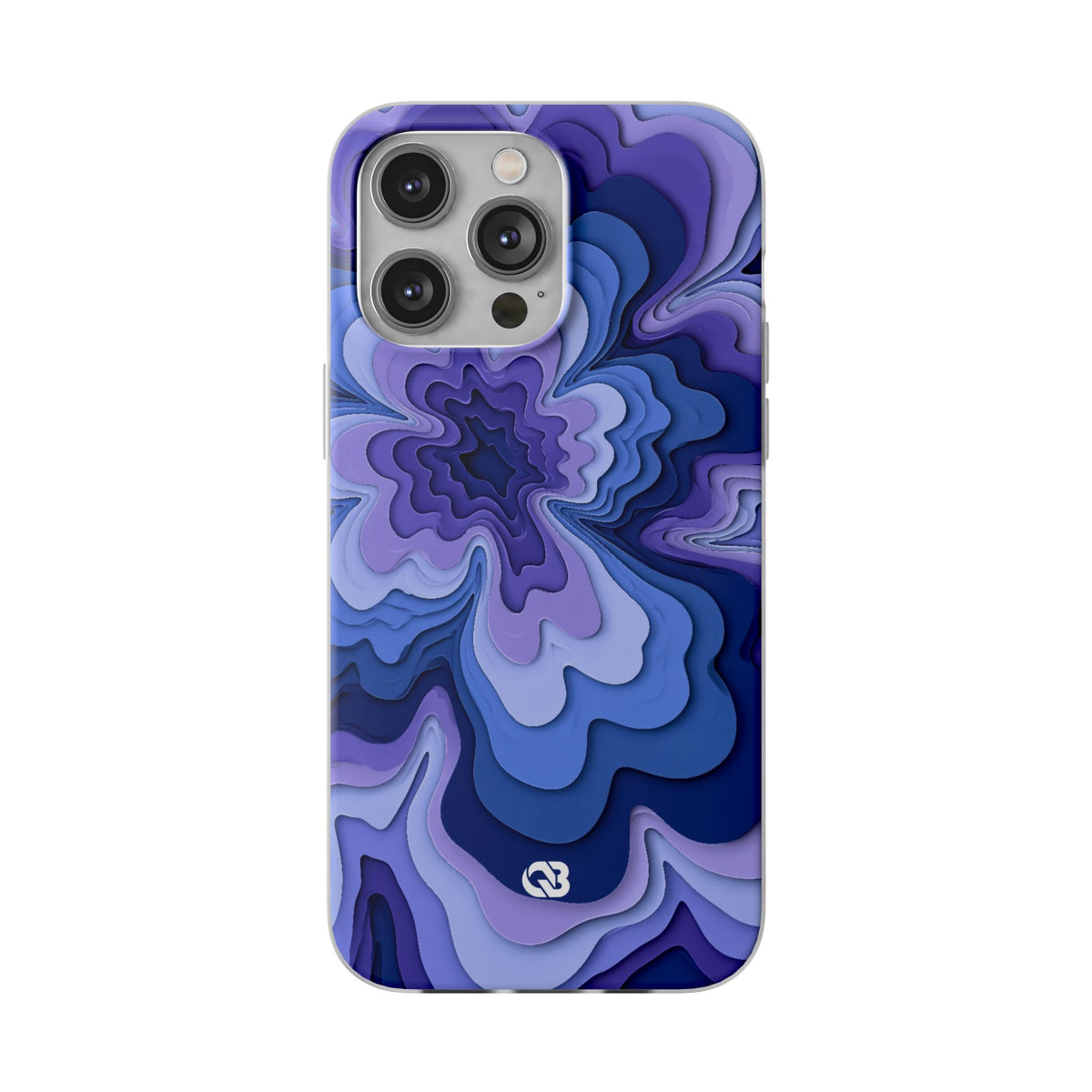 Periwinkle Strata Bloom · Lite Phone Case for iPhone ·  Purple
