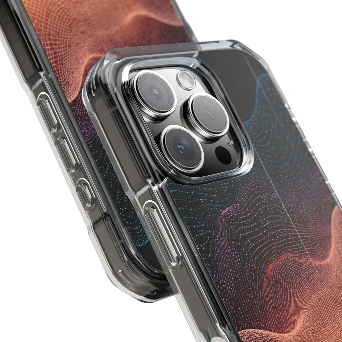 Spectral Elevation · Clear Impact Magnetic Phone Case for iPhone · Orange