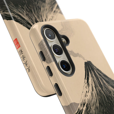 Beige Tough Phone Case for Samsung - Obsidian Ink Summit