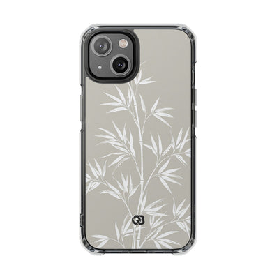Serene Bamboo · Clear Impact Magnetic Phone Case for iPhone ·  Beige