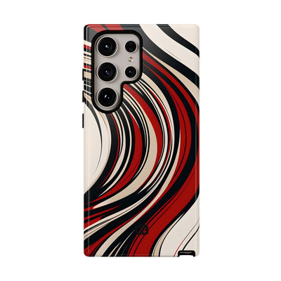 Crimson Flow Waves · Tough Phone Case for Samsung