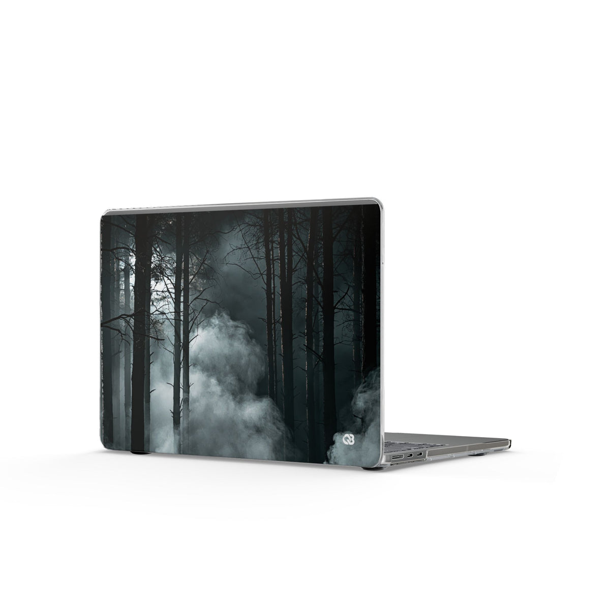 Shadowed Pine Mist · Clear Hard Case for MacBook · Black