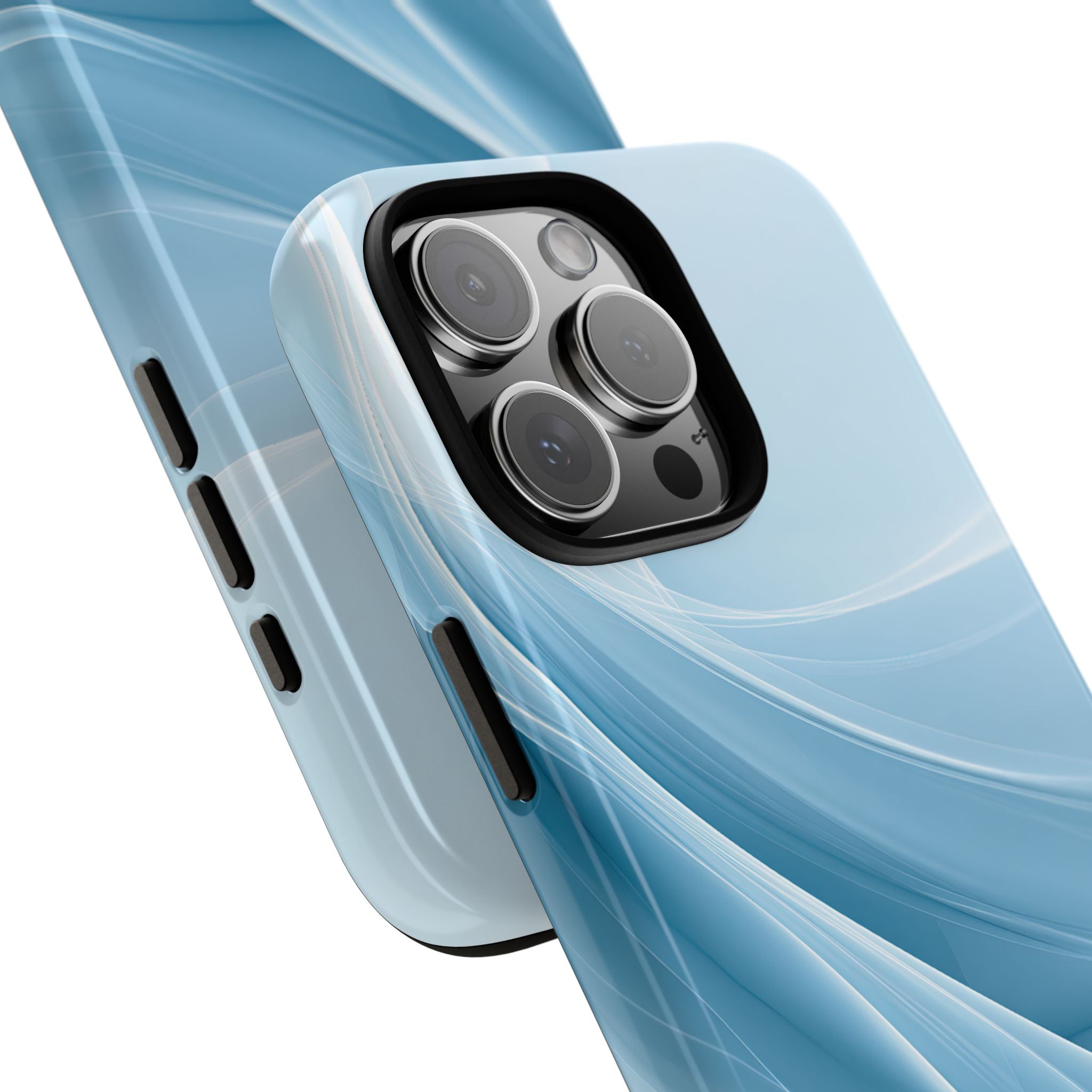 Blue Tough Phone Case for iPhone - Arctic Silk Drift