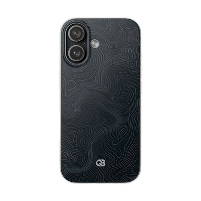 Black Lite Phone Case for iPhone - Obsidian Ridge Topo