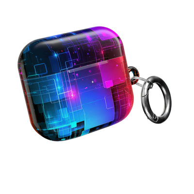 Spectral Circuit Grid · Hard Case for AirPods & AirPods Pro · Black