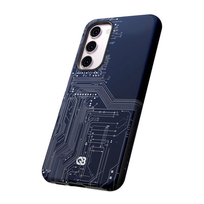 Blue Tough Phone Case for Samsung - Cobalt Data Stream