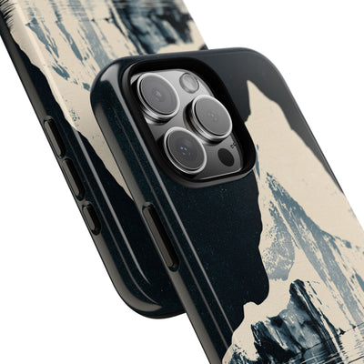 Blue Tough Phone Case for iPhone - Frozen Navy Monolith