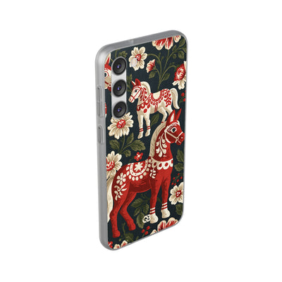 Nordic Dala Meadow · Lite Phone Case for Samsung · Red