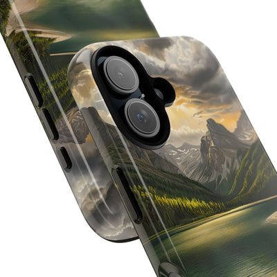 Gilded Mountain Lake · Tough Phone Case for iPhone