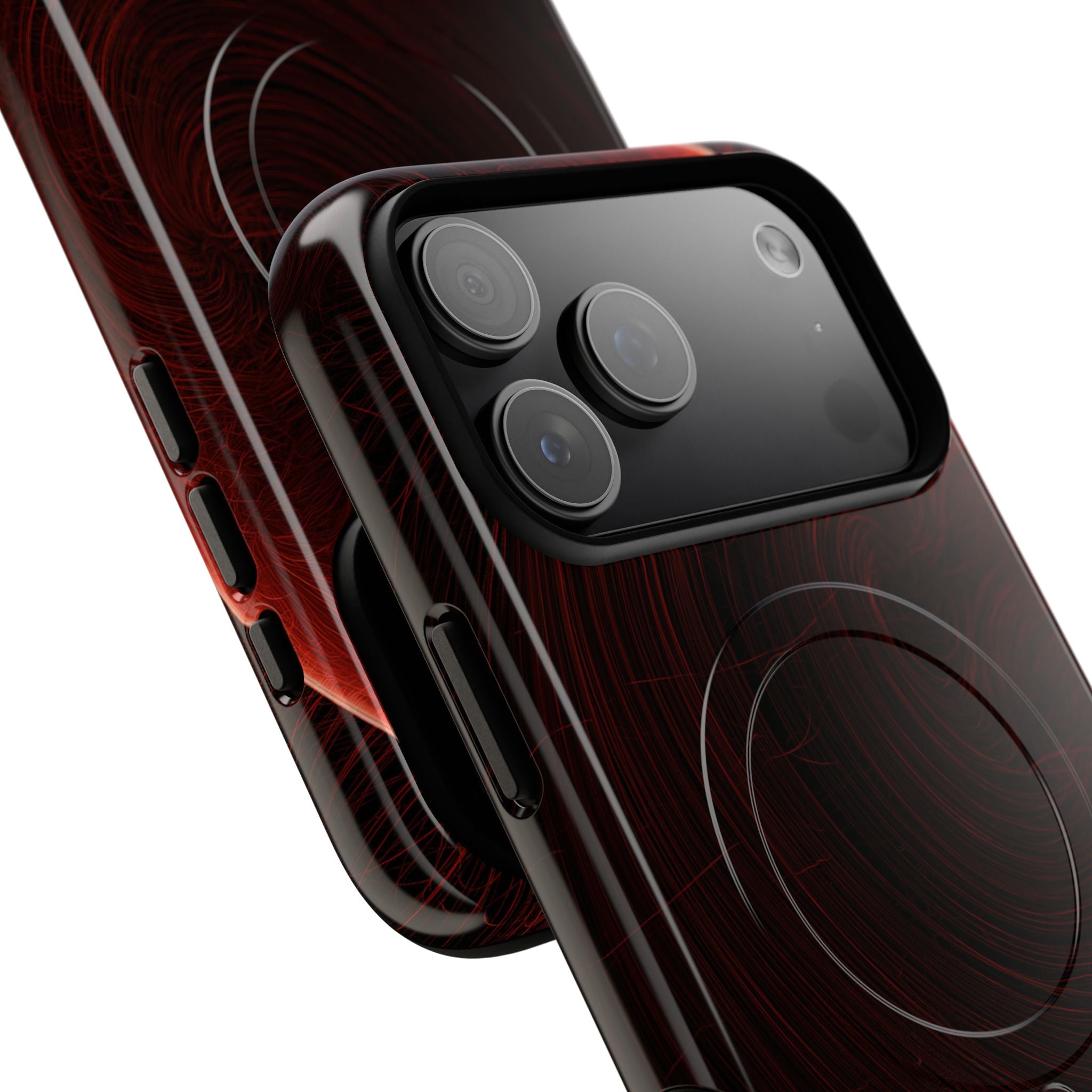 Red Tough 2.0 Magsafe Phone Case for iPhone - Crimson Flare Flux