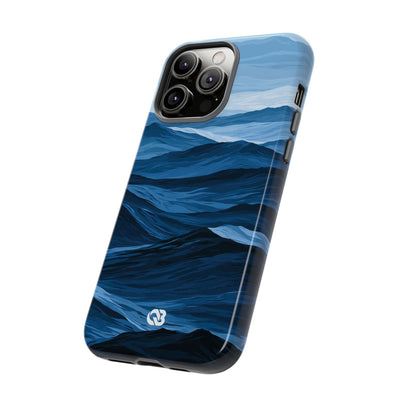 Blue Tough Phone Case for iPhone - Cobalt Ridge Tides